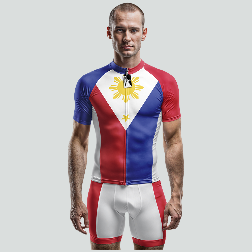 Philippines Short Sleeve Cycling Jersey GoVelo Clothing UK