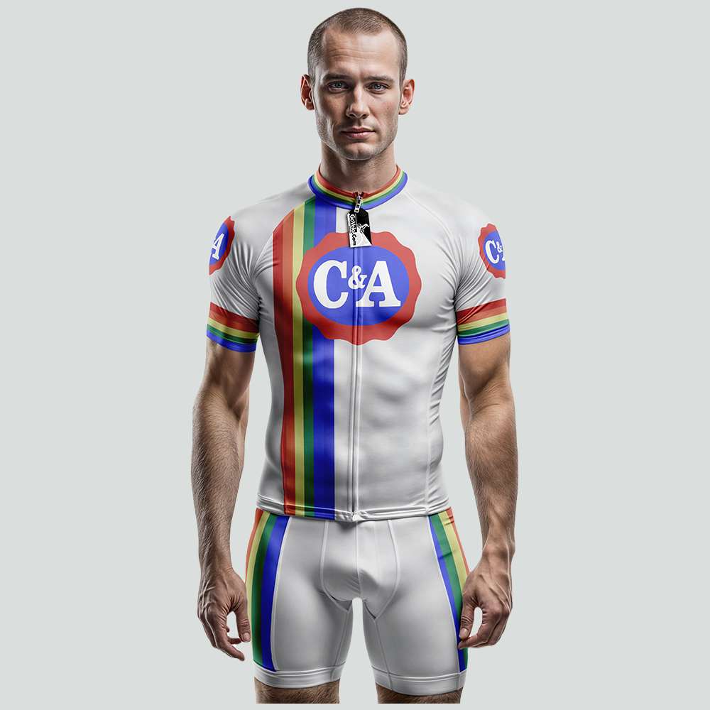Retro C A Eddy Merckx Cycling Jersey Short Sleeve GoVelo Clothing UK