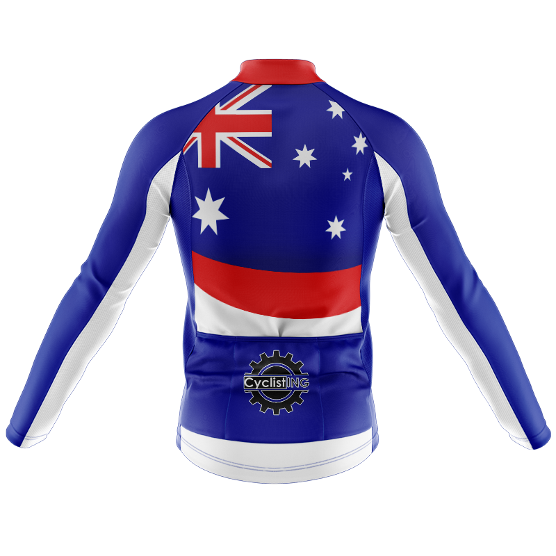 Australien Langarm-Radtrikot