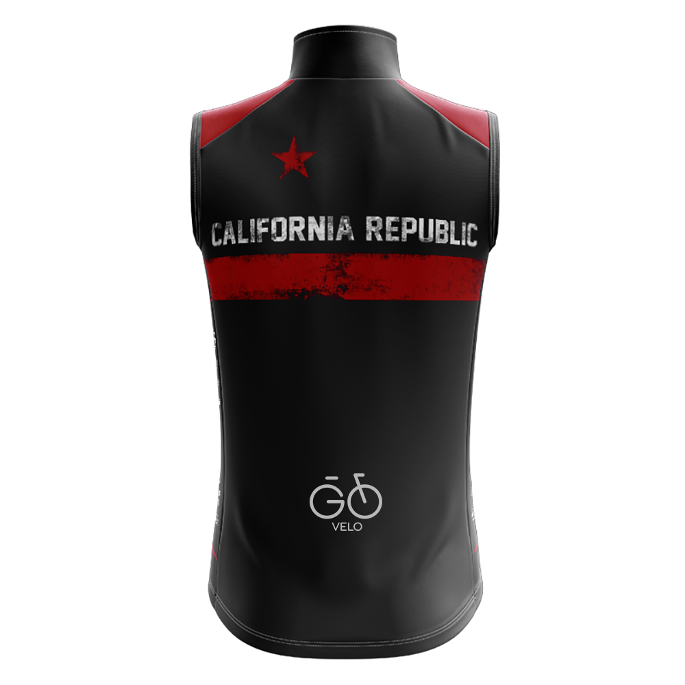 Ärmelloses Radtrikot der California Republic in Schwarz
