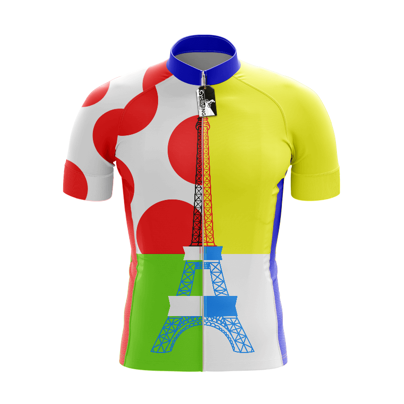 Tour de France Leaders KOM Sprinters Retro Cycling Jersey Short Sleeve Kit