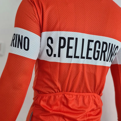 Maglia da ciclismo a manica lunga retrò San Pellegrino