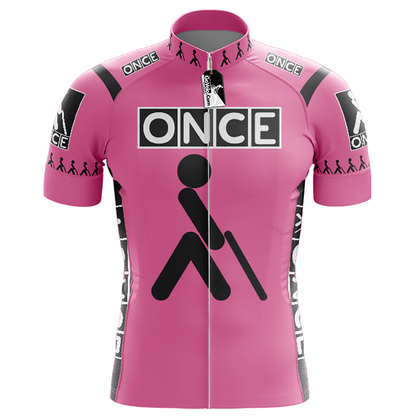 Retro Once Cycling Jersey Short Sleeve Pink Kit