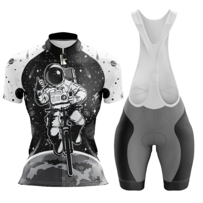 Space White Short Sleeve Cycling Jersey Kit