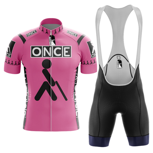 Retro Once Cycling Jersey Short Sleeve Pink Kit