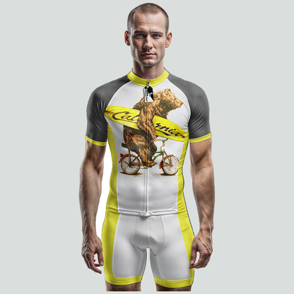 California Ride Bear Short Sleeve Cycling Jersey