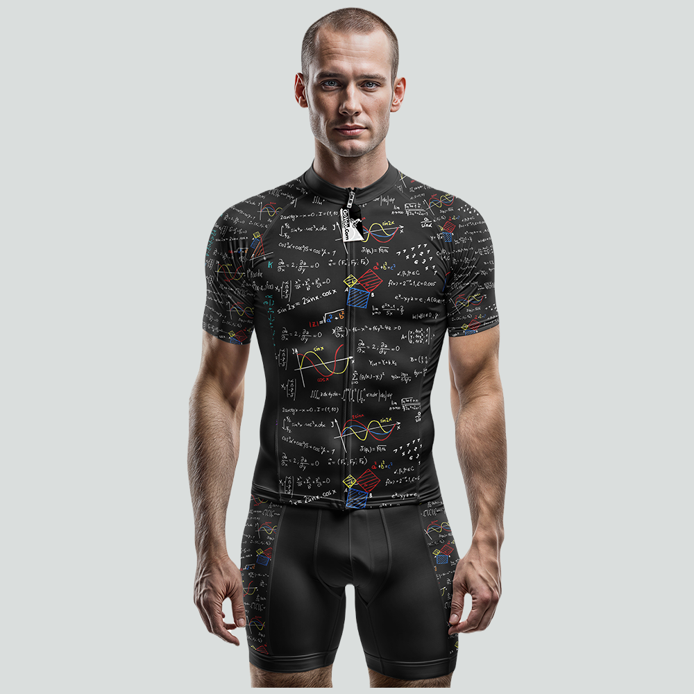 Math Equation Sleeve Cycling Jersey