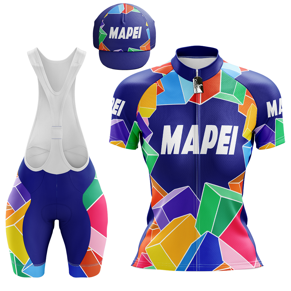 Mapei Retro Cycling Kit with Free Hat