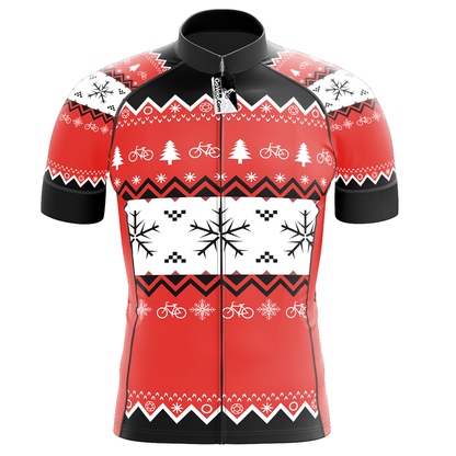 Christmas Cycling Jersey Short Sleeve