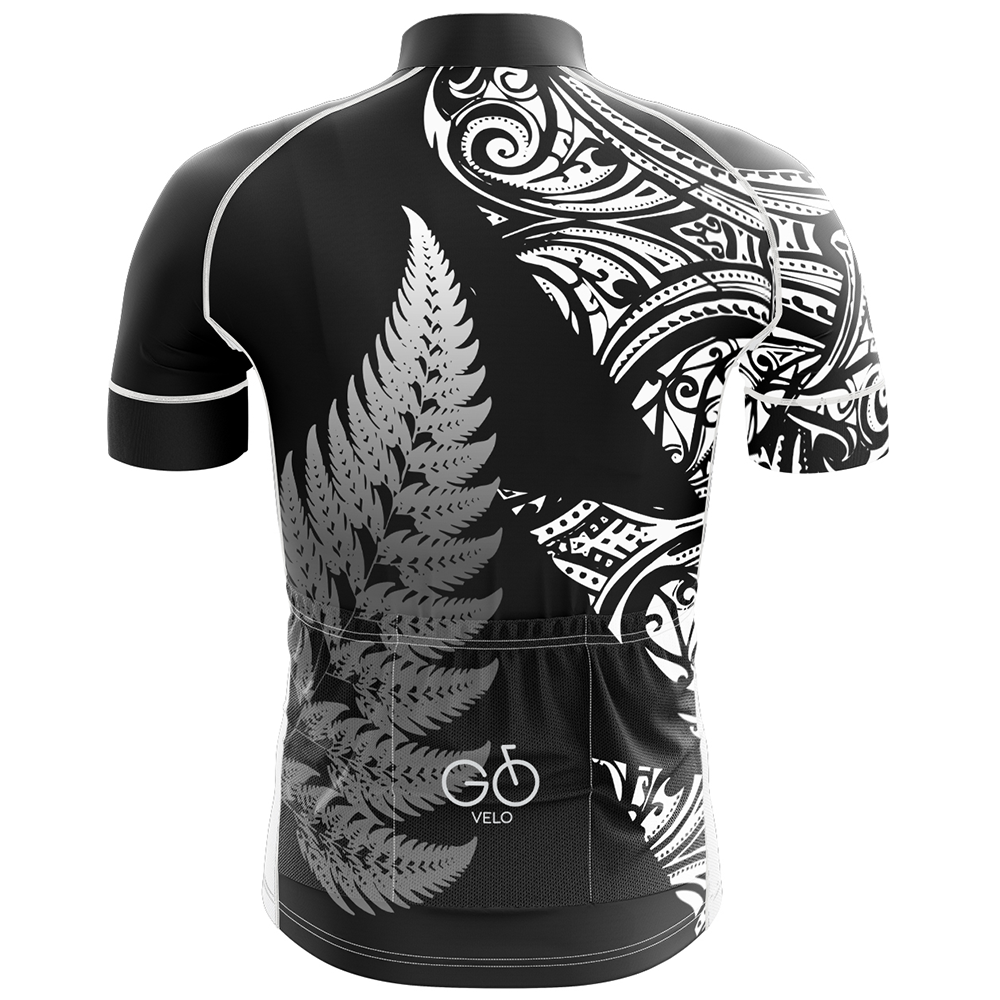 New Zealand Black Short Sleeve Cycling Jersey