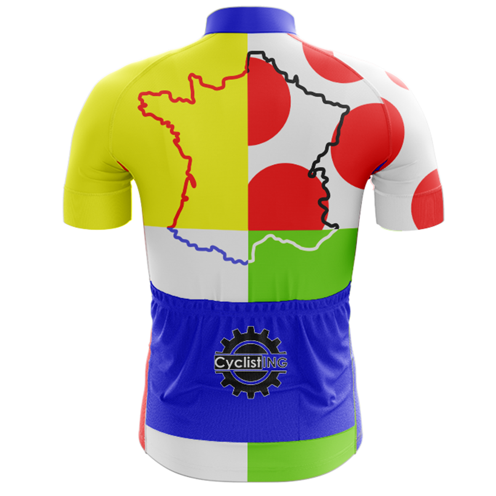 Tour de France Leaders KOM Sprinters Retro Radtrikot Kurzarm