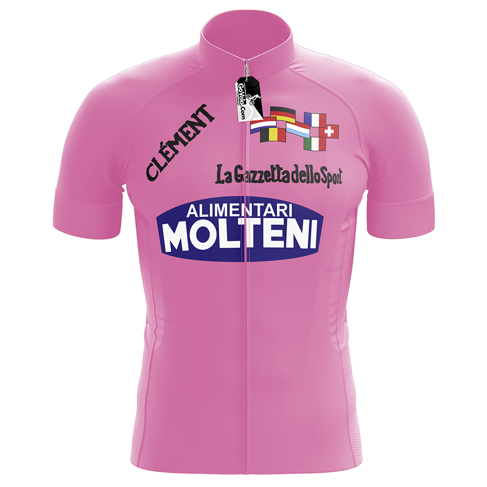 Molteni Pink Retro Short Sleeve Cycling Jersey