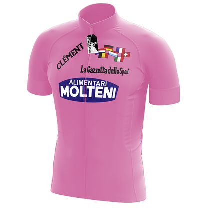 Molteni Pink Retro Short Sleeve Cycling Jersey