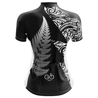 New Zealand Black Short Sleeve Cycling Jersey