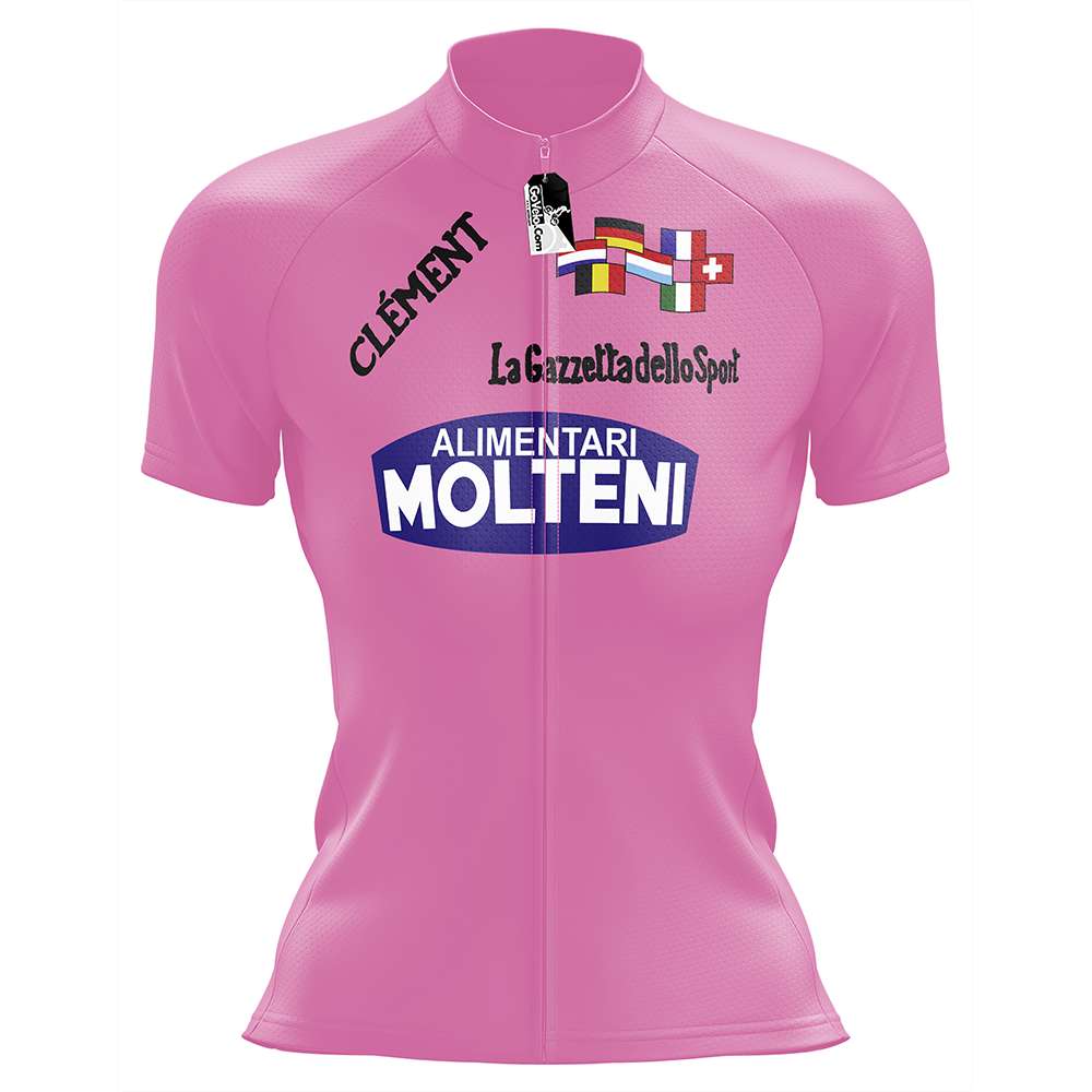 Molteni Pink Retro Short Sleeve Cycling Jersey