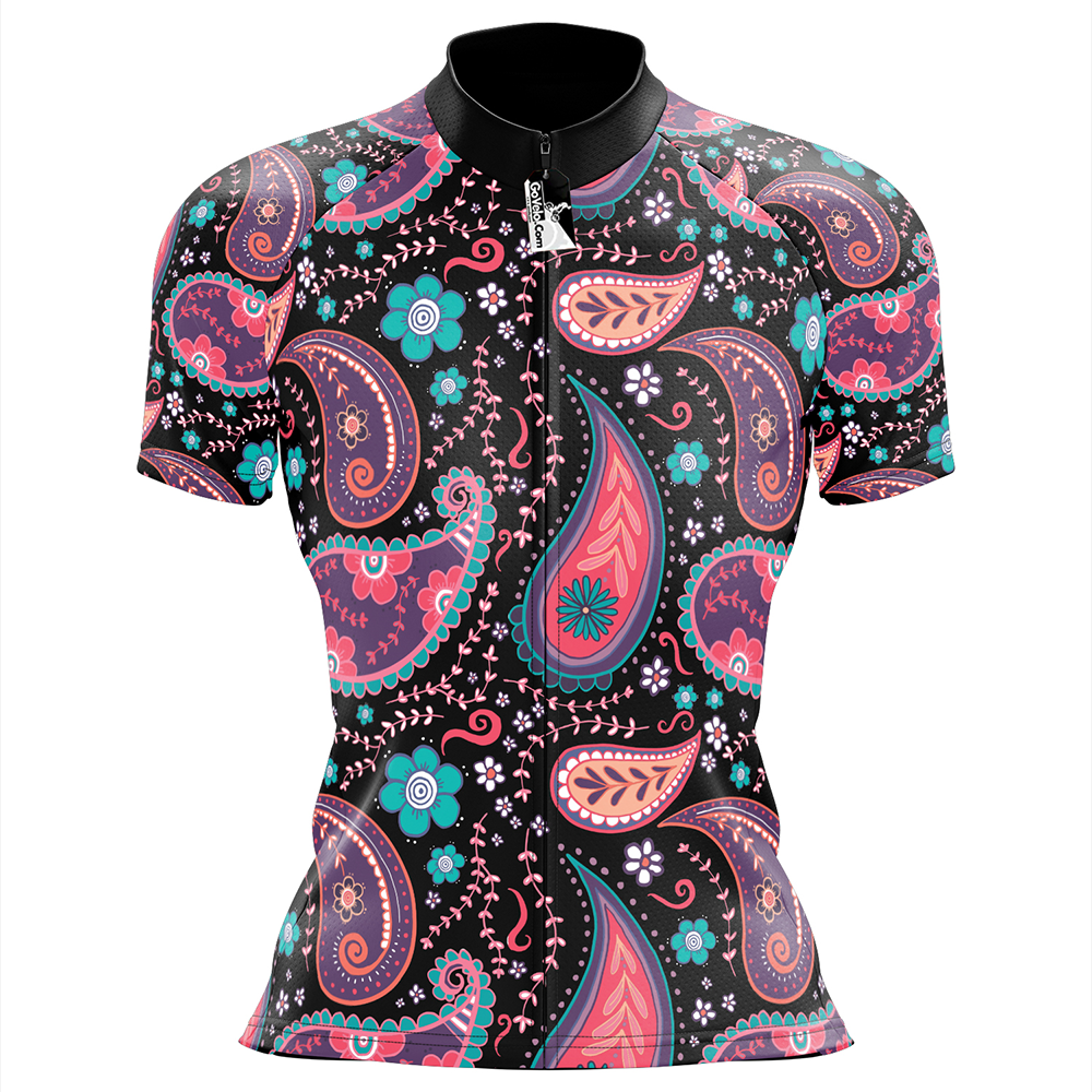 Floral Short Sleeve Cycling Jersey