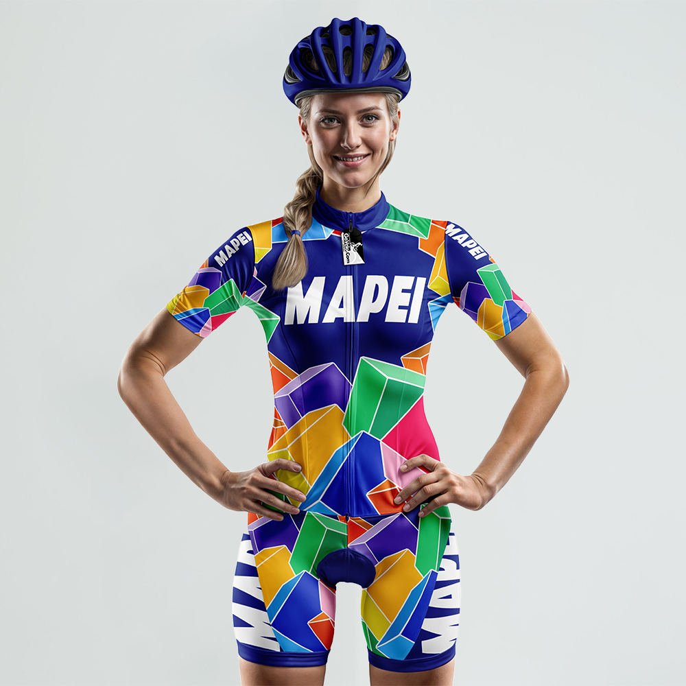 Mapei Retro Cycling Jersey Short Sleeve