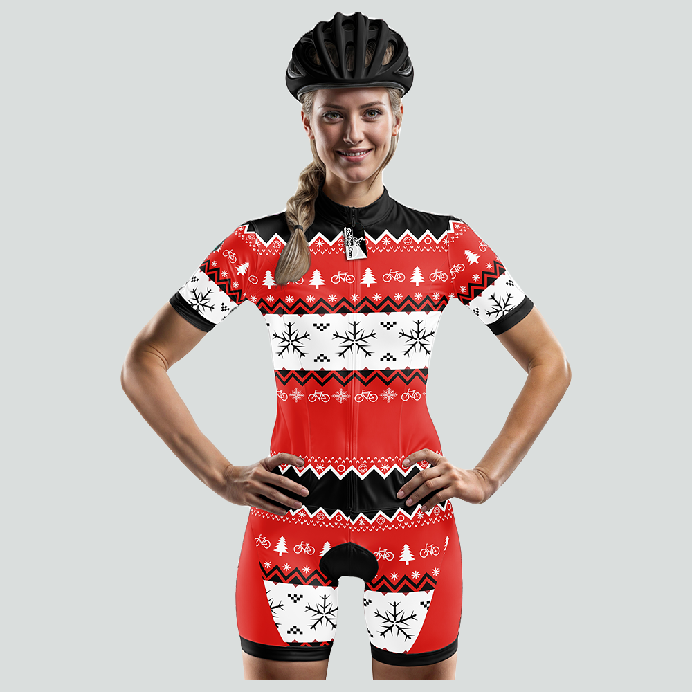 Christmas Cycling Jersey Short Sleeve