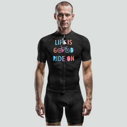 Life is Good Ride On Short Sleeve Cycling Jersey