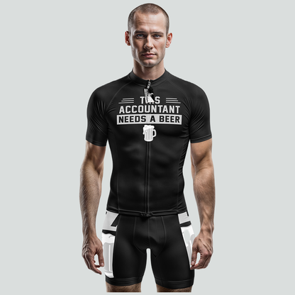 Funny Accountant Short Sleeve Cycling Jersey