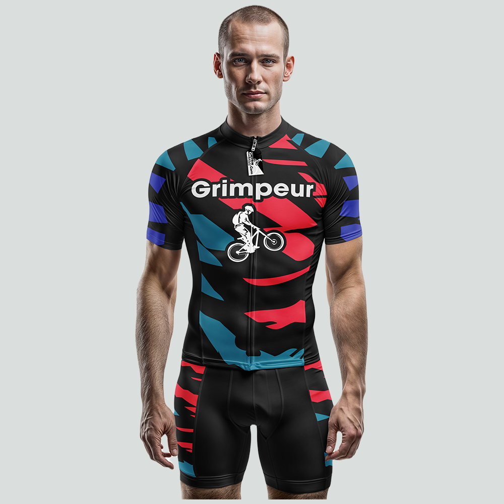 Maglia ciclismo Grimpeur multicolore manica corta