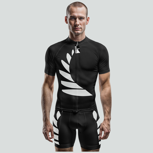 New Zealand Black SS Short Sleeve Cycling Jersey