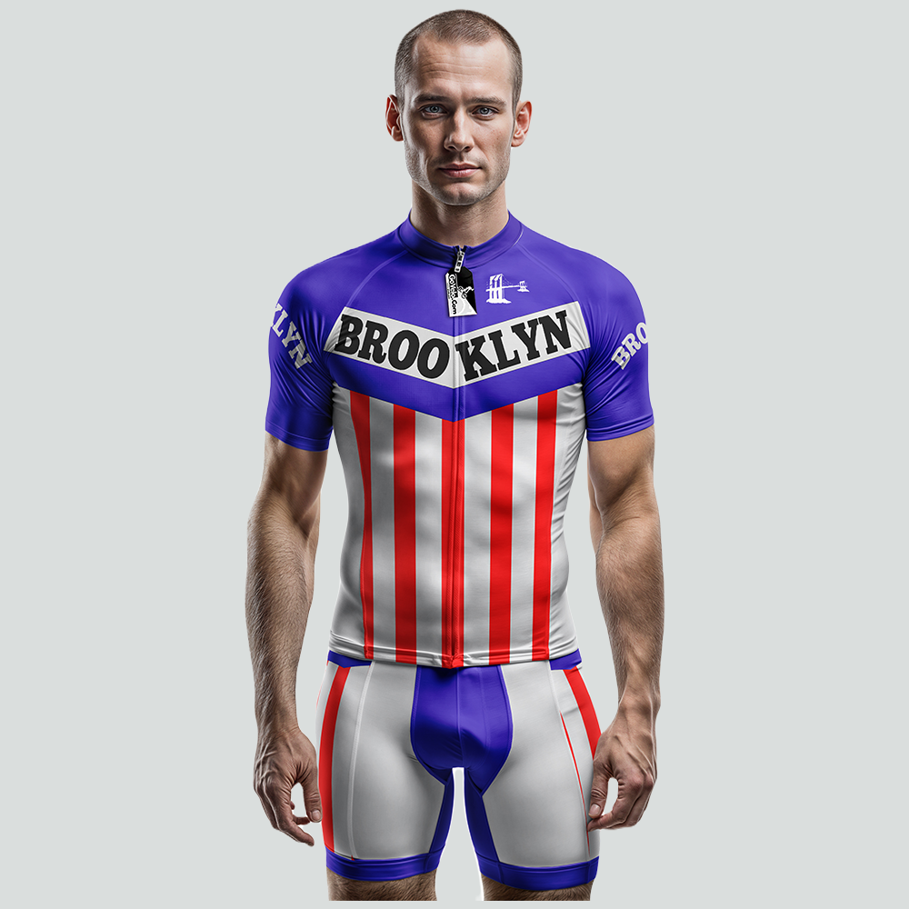 Maglia da ciclismo retrò Brooklyn manica corta