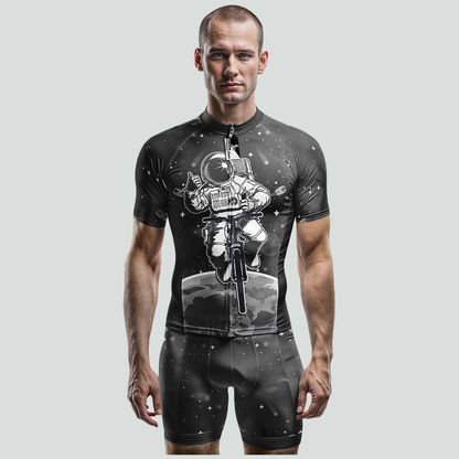 Space Black Short Sleeve Cycling Jersey