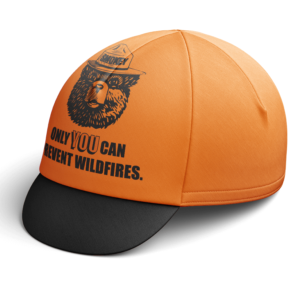 Retro Smokey The Bear Cycling Cap