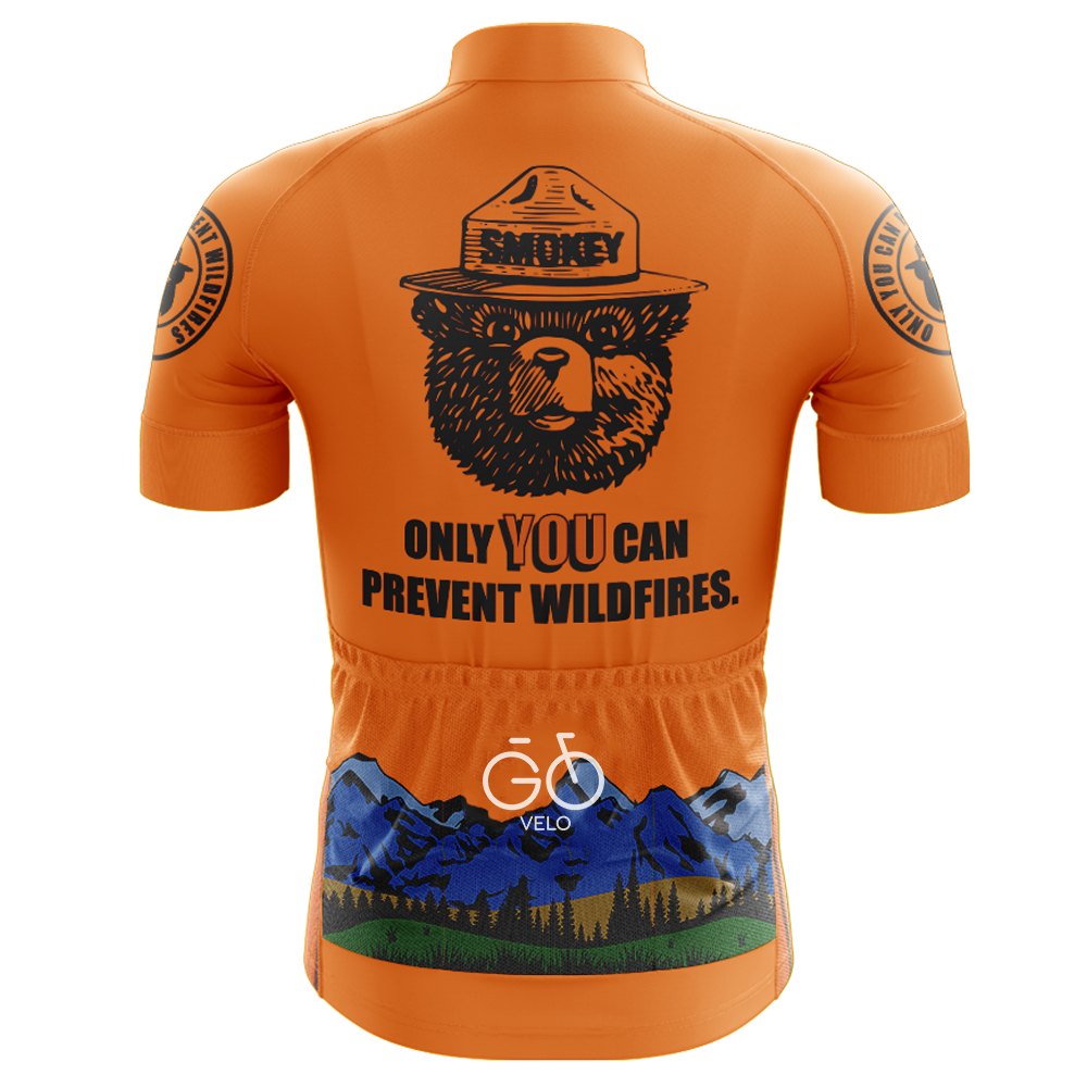 Retro Smokey Bear Prevent Wildfires Cycling Kit