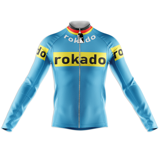 Retro Rokado Vintage Langarm-Radtrikot