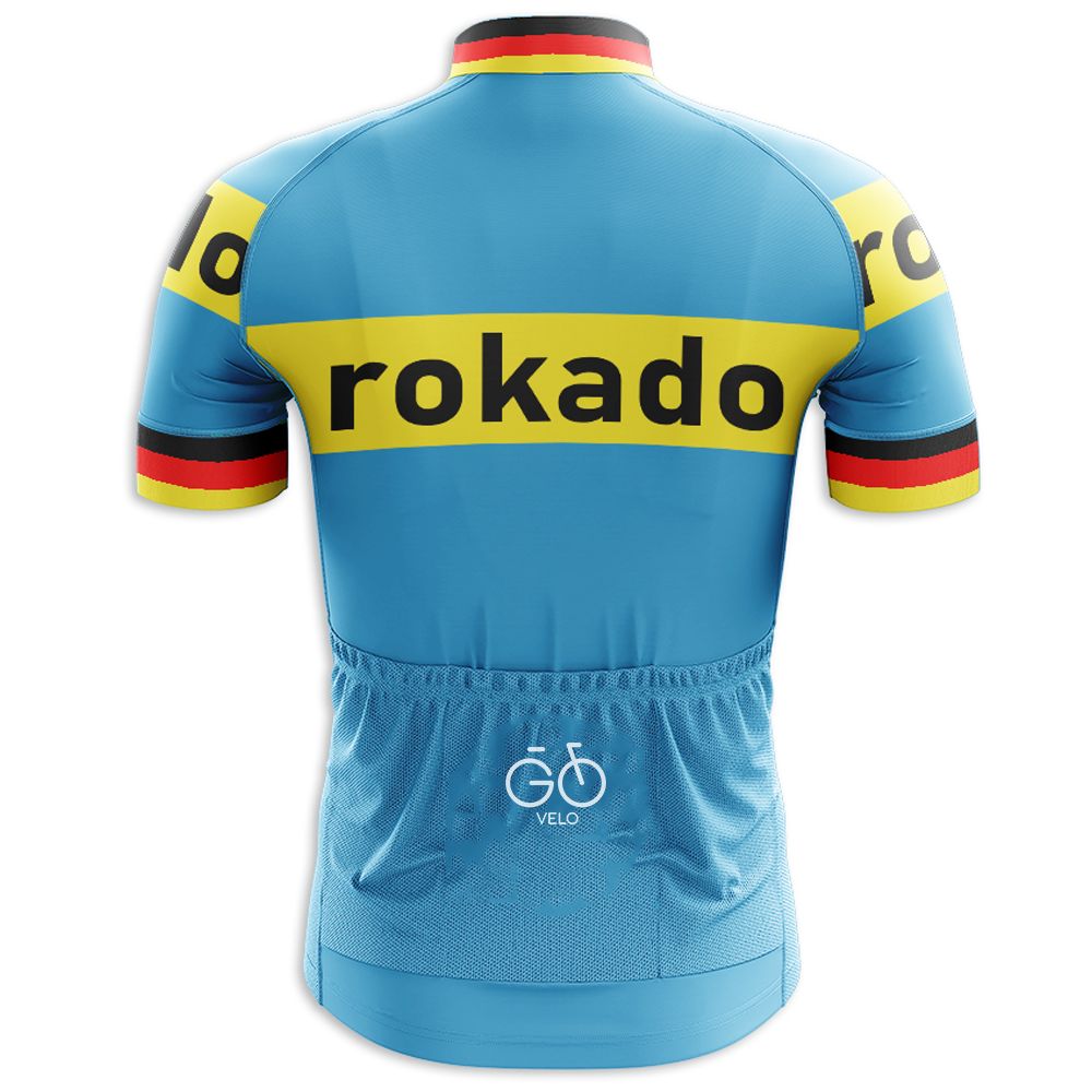 Maglia da ciclismo a maniche corte vintage retrò Rokado