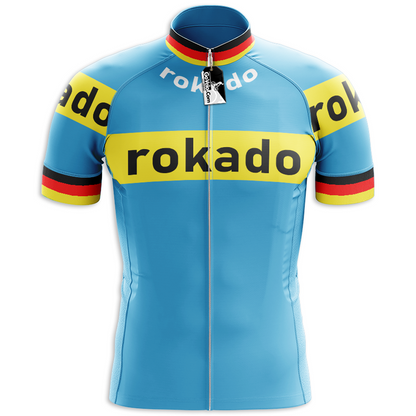 Maglia da ciclismo a maniche corte vintage retrò Rokado