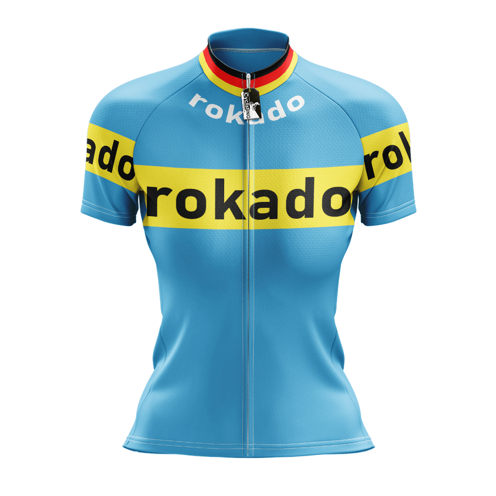 Maglia da ciclismo a maniche corte vintage retrò Rokado