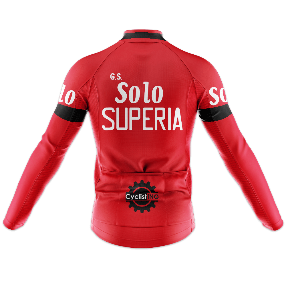 Retro Solo Superia Vintage Long Sleeve Cycling Jersey