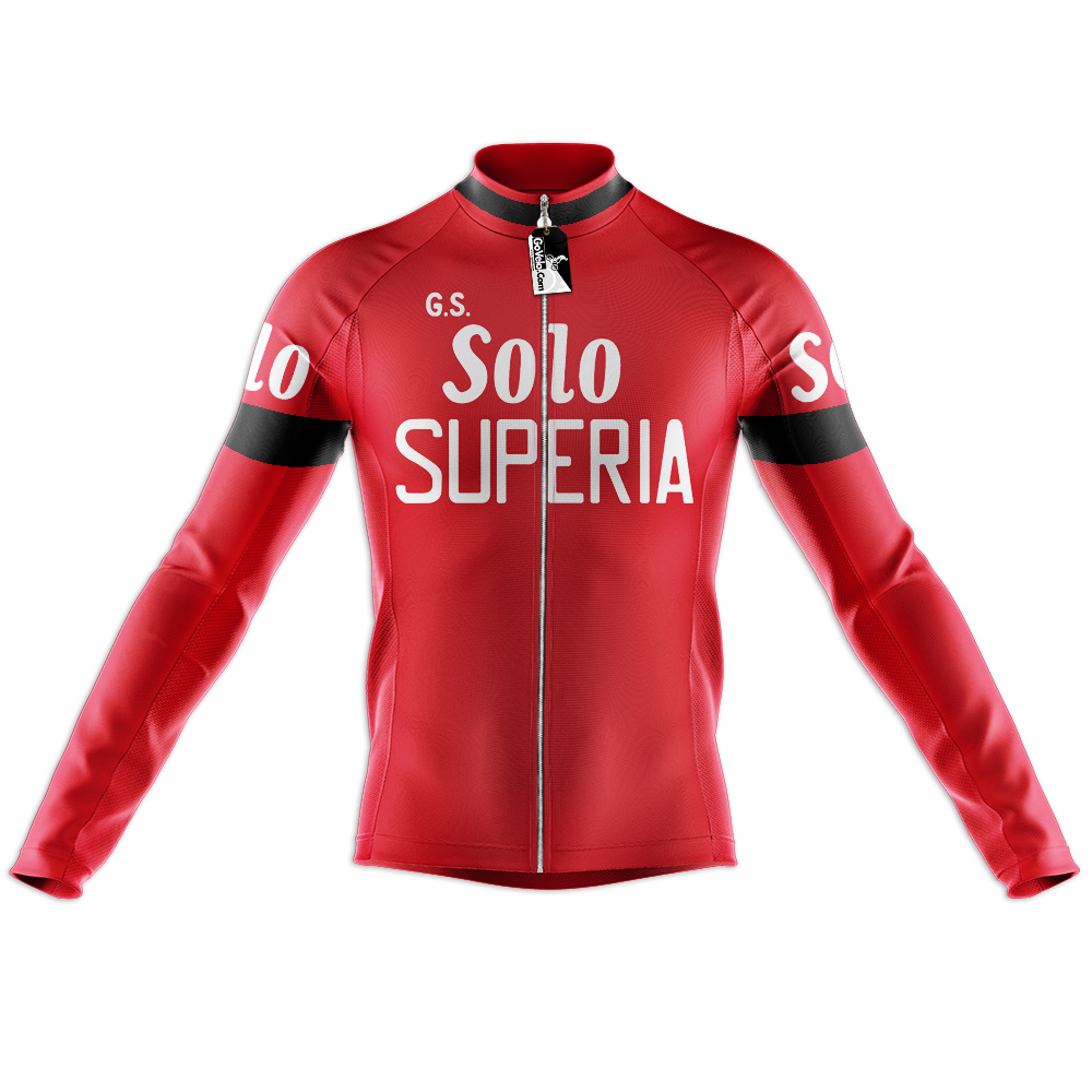 Retro Solo Superia Vintage Long Sleeve Cycling Jersey