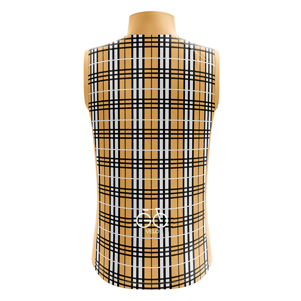 Plaid Sleeveless Cycling Jersey