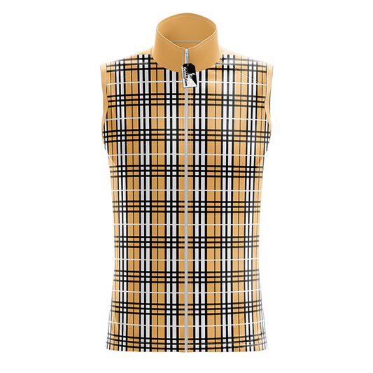 Plaid Sleeveless Cycling Jersey