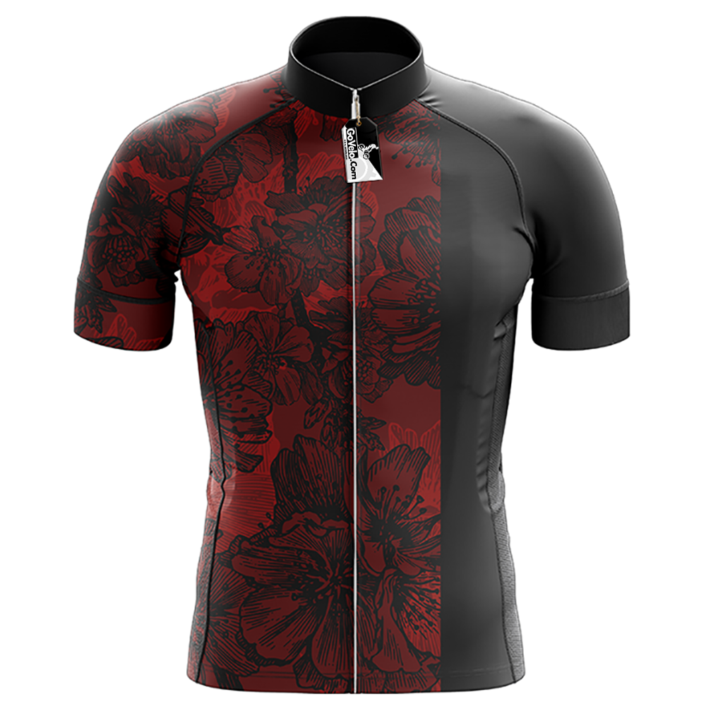 Flowers Short Sleeve Cycling Jersey