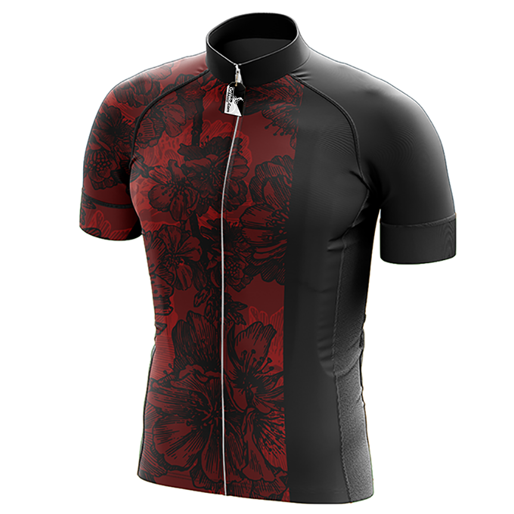 Flowers Short Sleeve Cycling Jersey