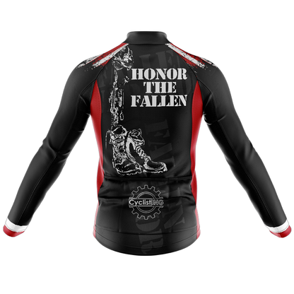 Maglia da ciclismo a maniche lunghe Honor the Fallen Warrior