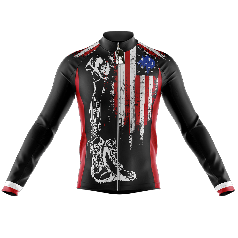 Maglia da ciclismo a maniche lunghe Honor the Fallen Warrior