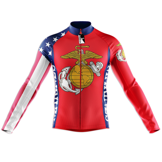 Marine Corps Langarm-Radtrikot