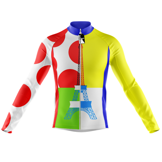 Maglia retrò da ciclismo Tour de France manica lunga