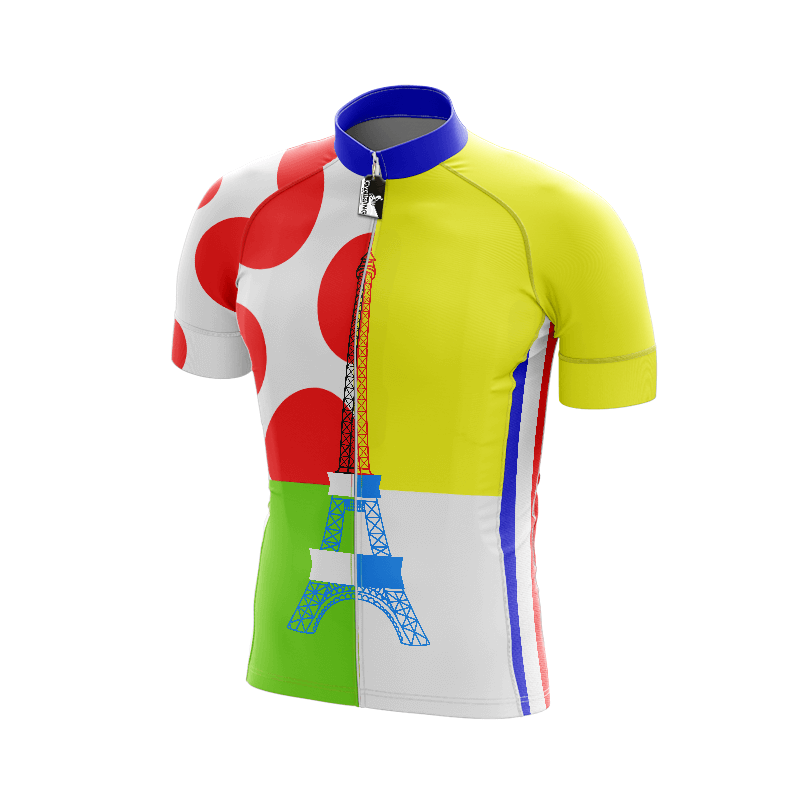 Tour de France Leaders KOM Sprinters Retro Maglia da ciclismo Manica corta