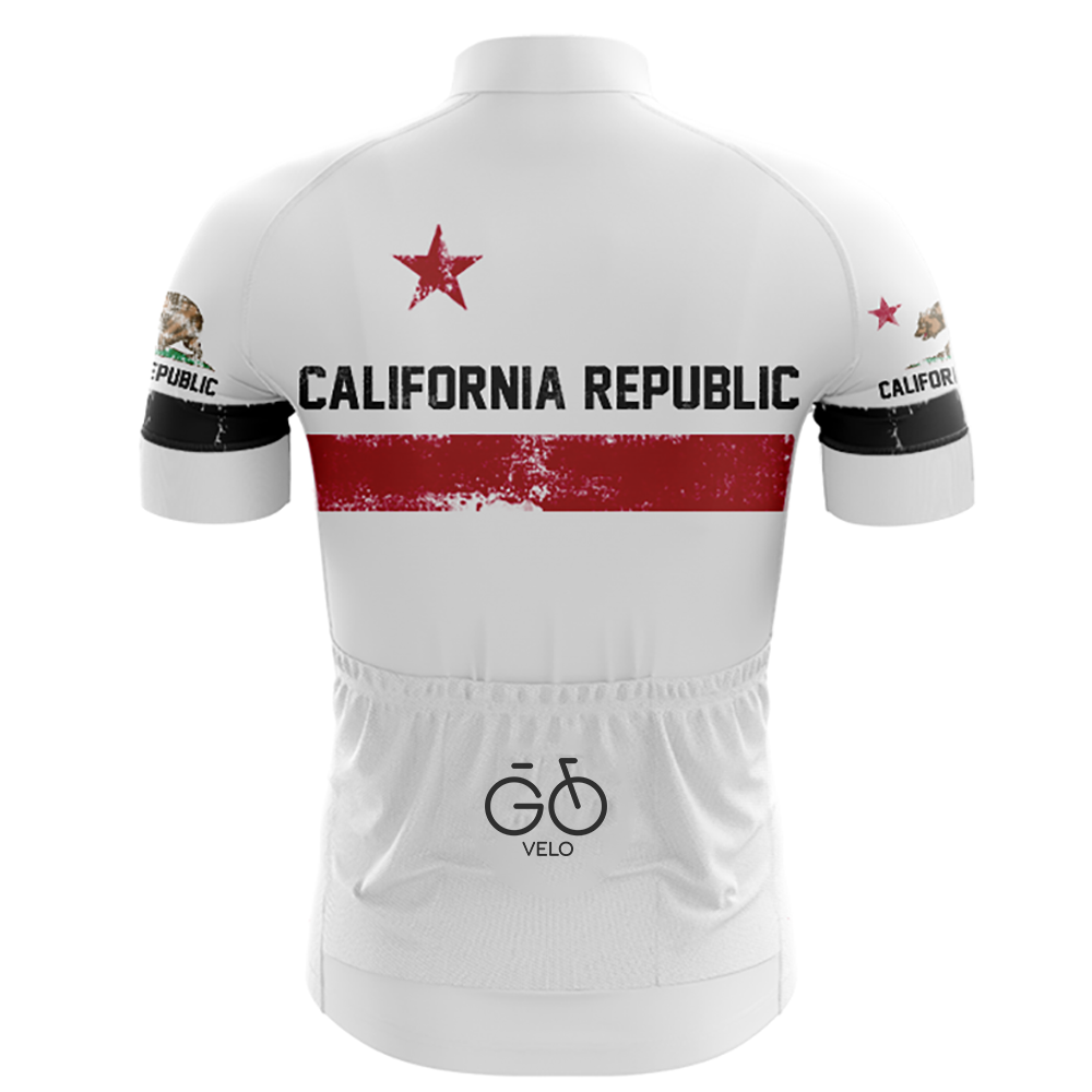 Completo da ciclismo bianco della California Republic