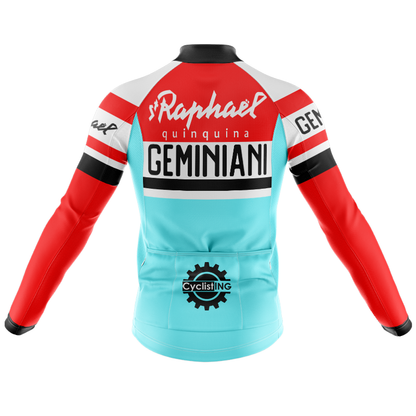 Maglia ciclismo manica lunga Retro St Raphael Quinquina Geminiani