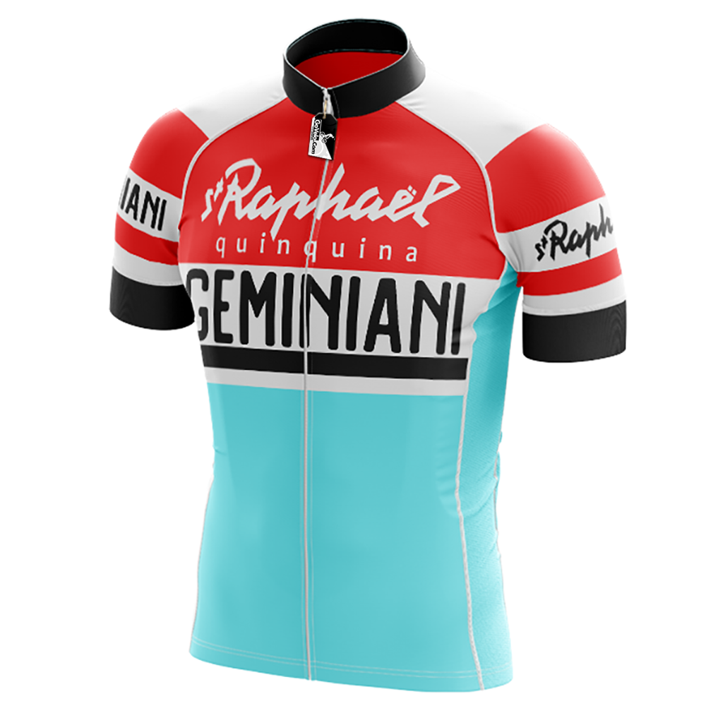 Retro St Raphael Quinquina Geminiani Cycling Jersey Short Sleeve