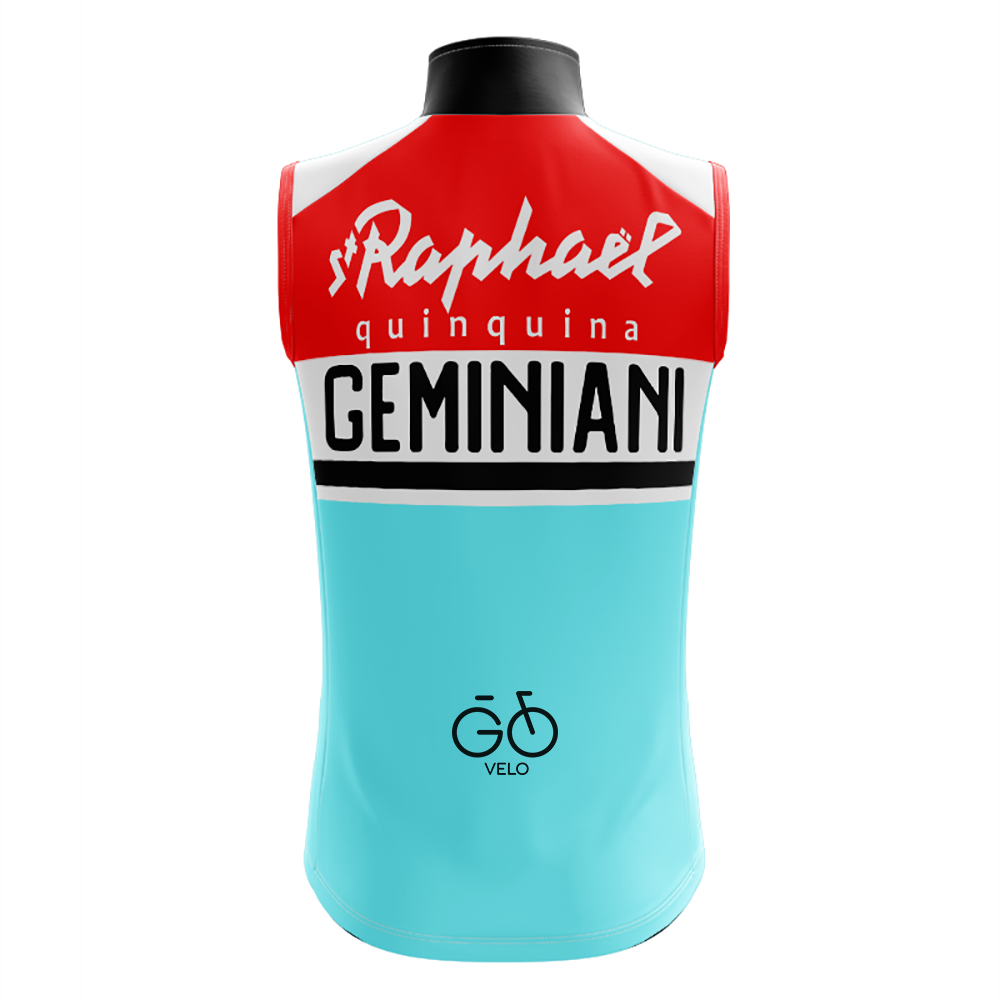 Maglia da ciclismo senza maniche Retro St Raphael Quinquina Geminiani