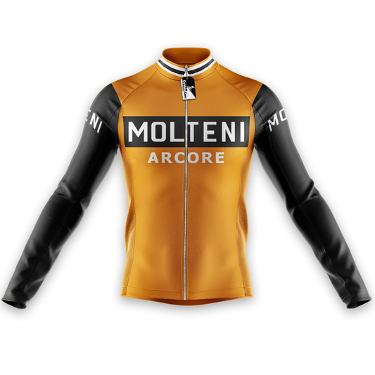 Retro Molteni Arcore Vintage Langarm-Radtrikot